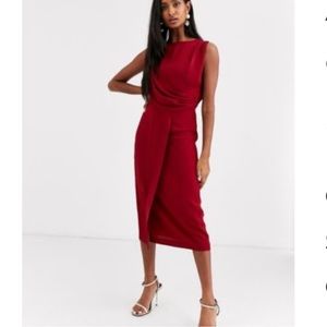 Asos Red Cocktail Dress- Size 10
